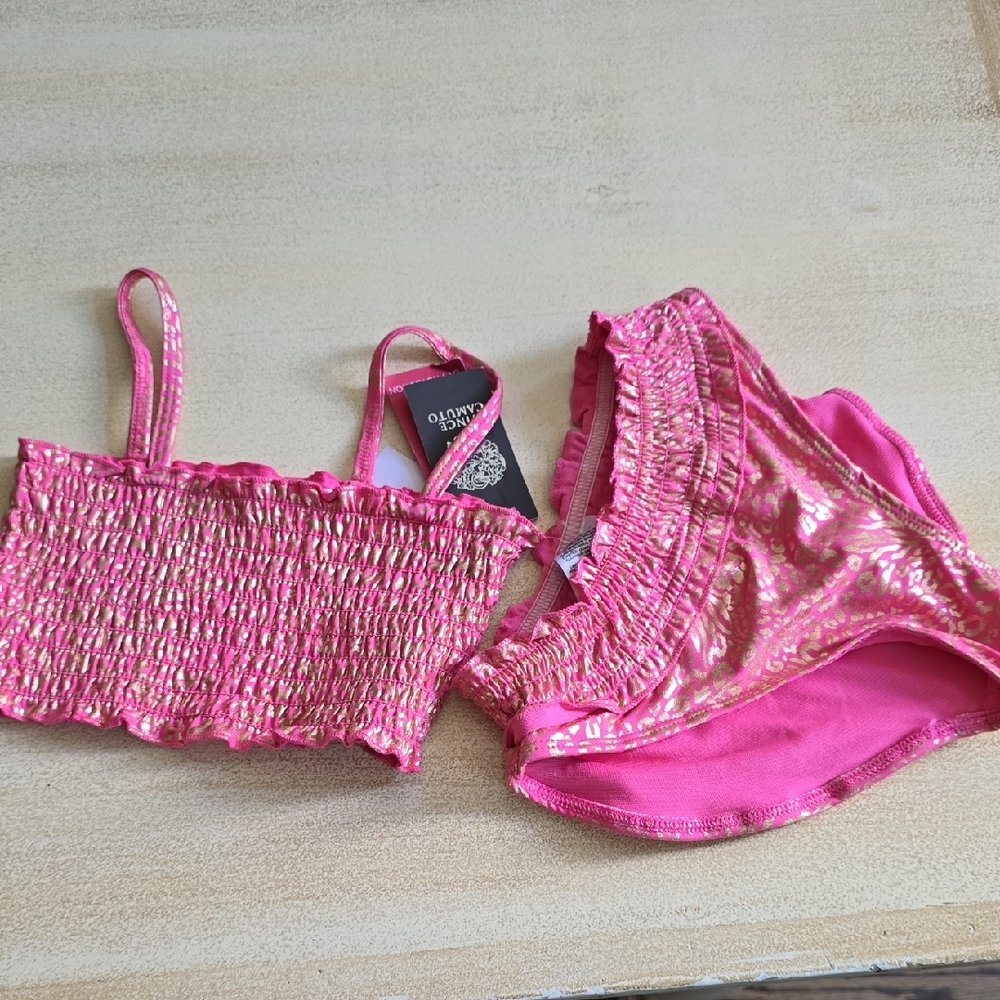 BNWT Vince Camuto Two Piece Bathing Suit Size 12 Girls